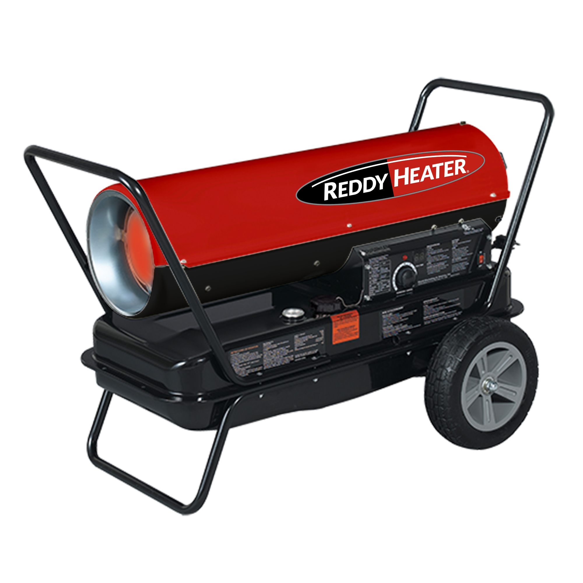 Reddy Heater Kerosene/Multi-Fuel Forced-Air Heater — 135,000 BTU, Thermostat, Flat-Free Wheels, 10-Gal. Tank, Model# RFA135C